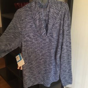 COLUMBIA 2XL plus hooded lightweight top*NWT*Blue